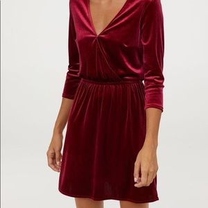 H&M Velvet Wrap Dress
